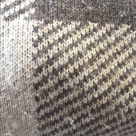 Dockers Men Crew Neck Sweater Check Houndstooth Print Med Grey Taupe - Picture 6 of 15